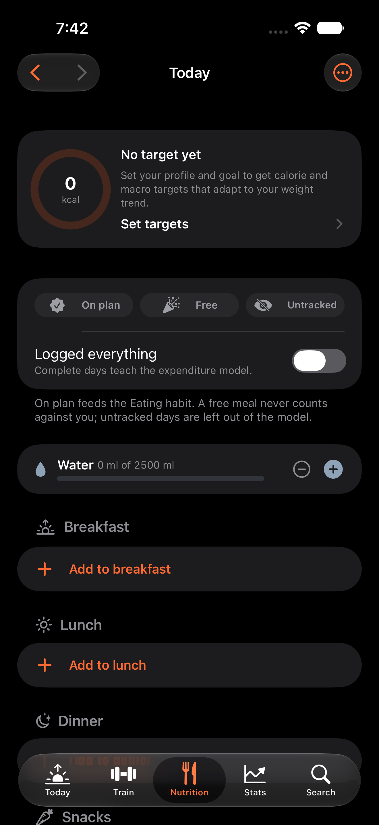 gym: gym iphone feature nutrition